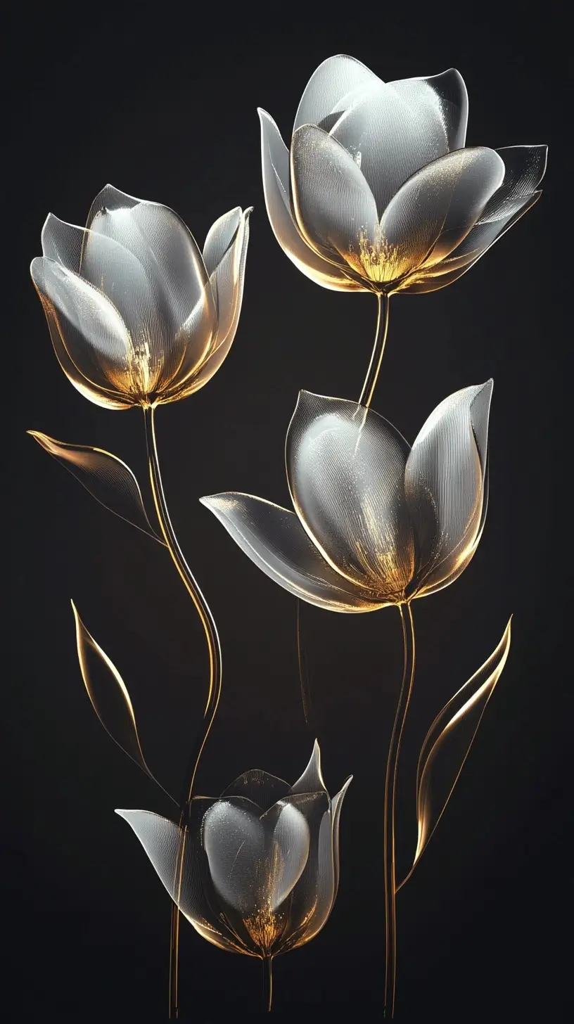 Assorted colorful flowers neatly arranged on a sleek black surface, creating a visually striking contrast.