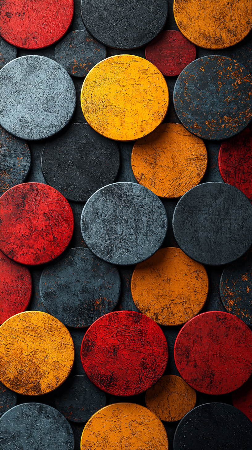 Abstract background of overlapping circles in minimal colors
