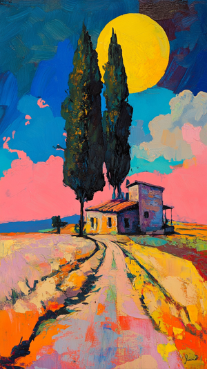 Expressionist Oil Paintings of Daily Scenes in Vintage Colors