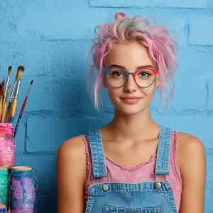 Crafting Magic: Colorful Creativity in Short Hair