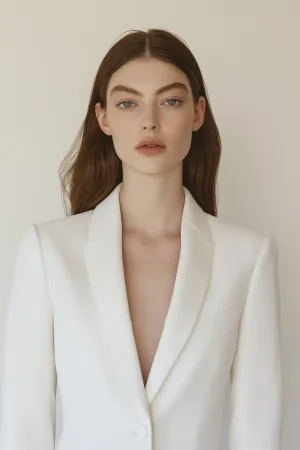 Elegance Personified: Lady in White Enthralls