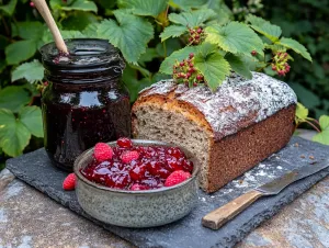 Freshly Baked Brad with Raspberry Jam