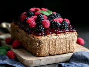 Jam with Berries on Freshly Baked Bread