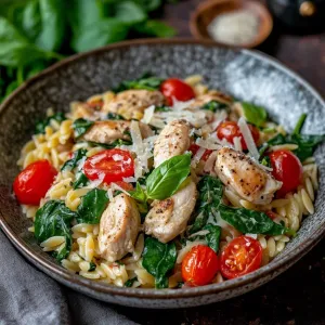 Succulent Chicken Pasta with Fresh Spinach