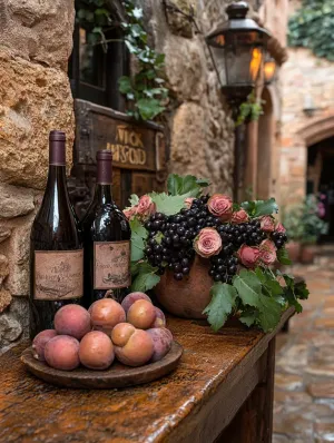 Wine and Fresh Fruits